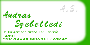 andras szebelledi business card