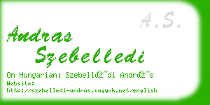 andras szebelledi business card